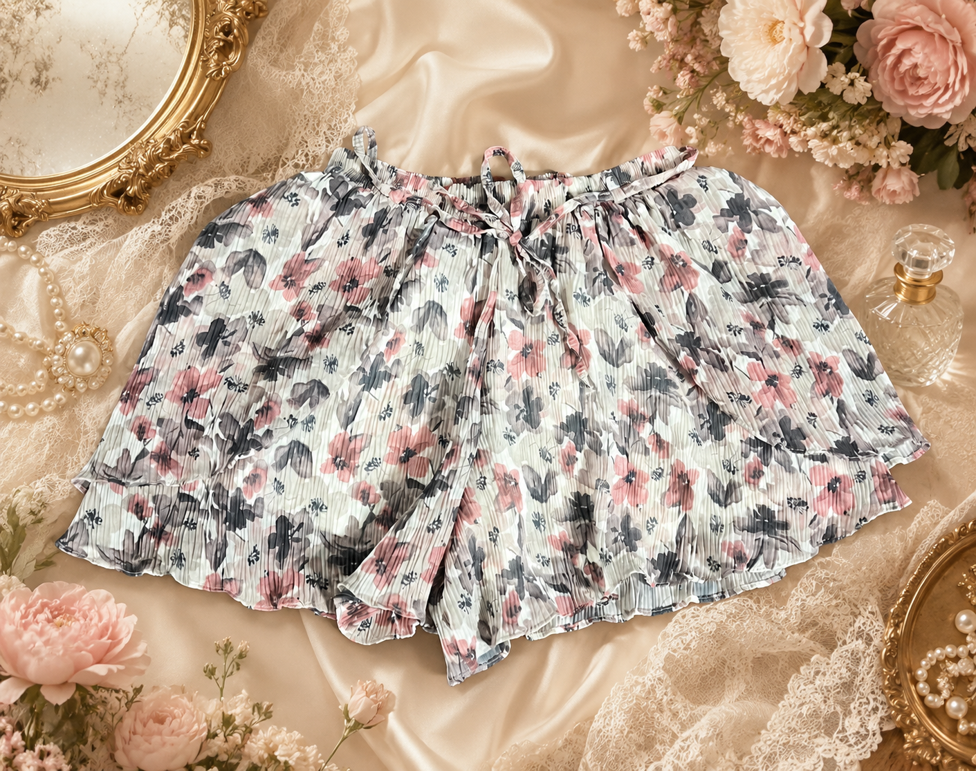 M.L. Kids Floral Flowy Shorts Size 10
