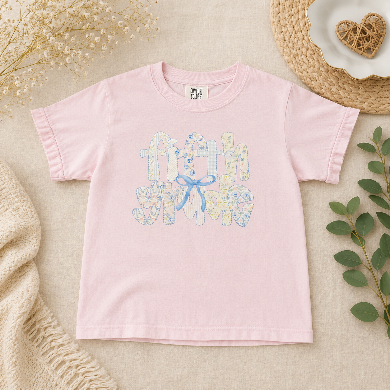 Girls Comfort Color 5th Grade Shirt