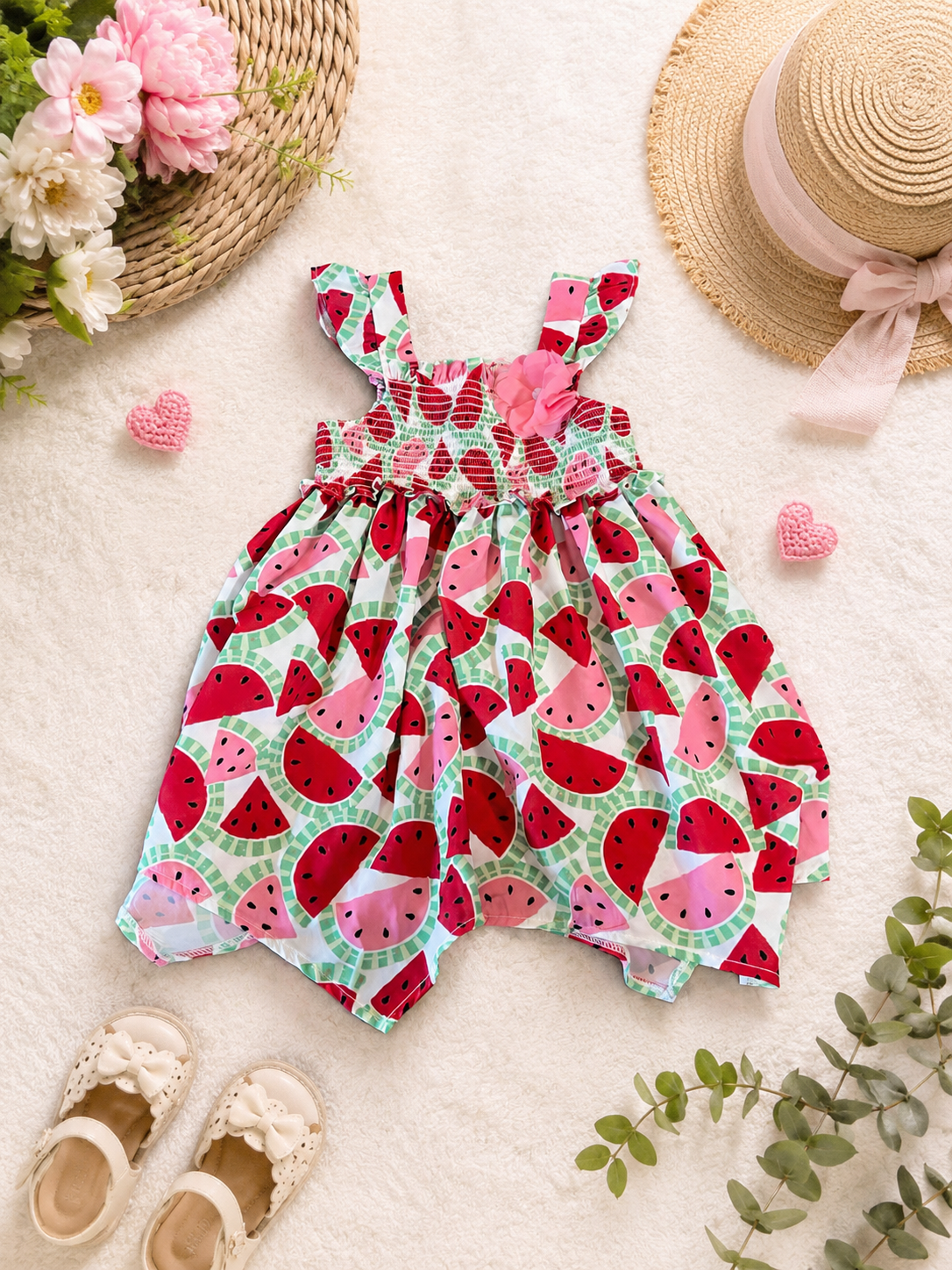 Girls Summer Watermelon Sundress Size 3T