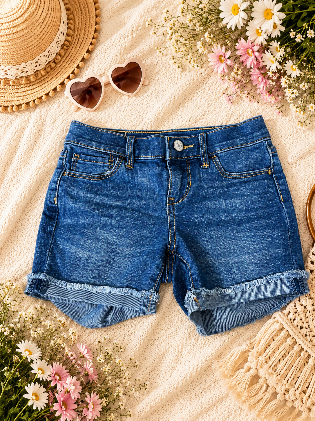 Old Navy Girls Denim Shorts Size 7