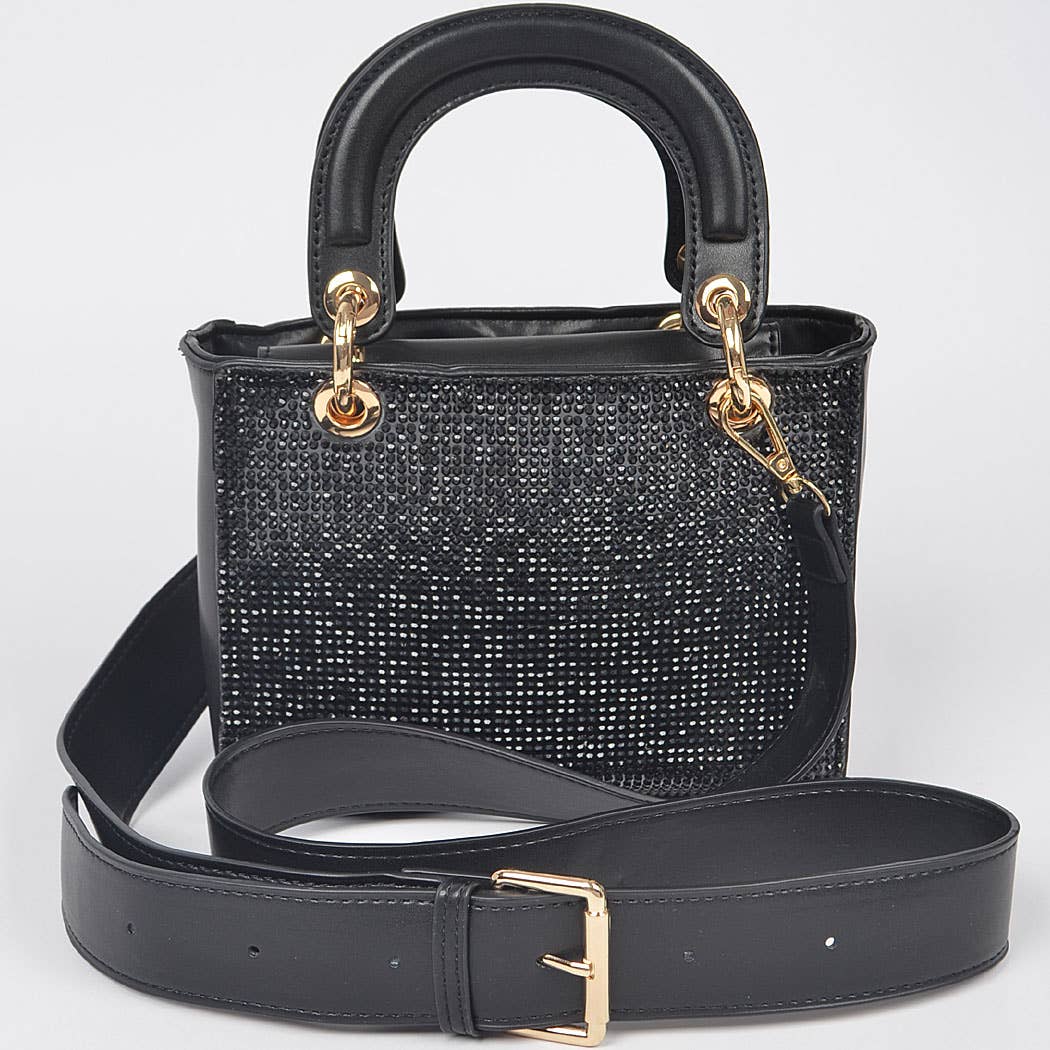 Rhinestone Handle Bag