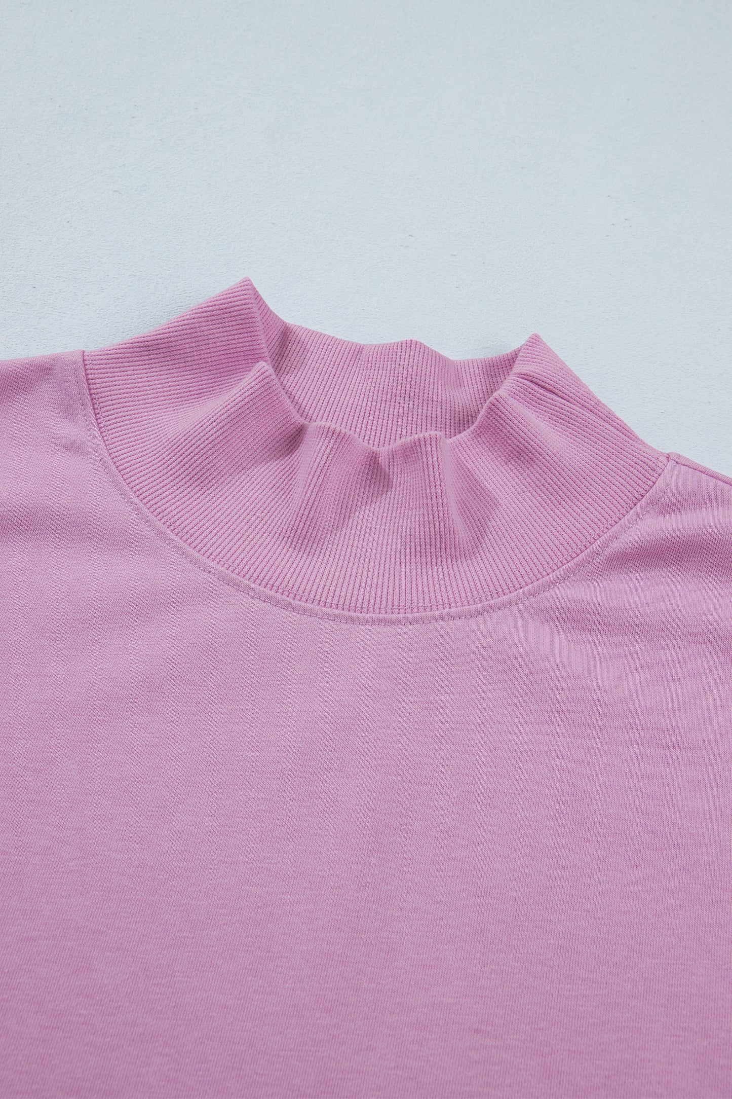 Solid Color High Neck Cap Sleeve Loose Top
