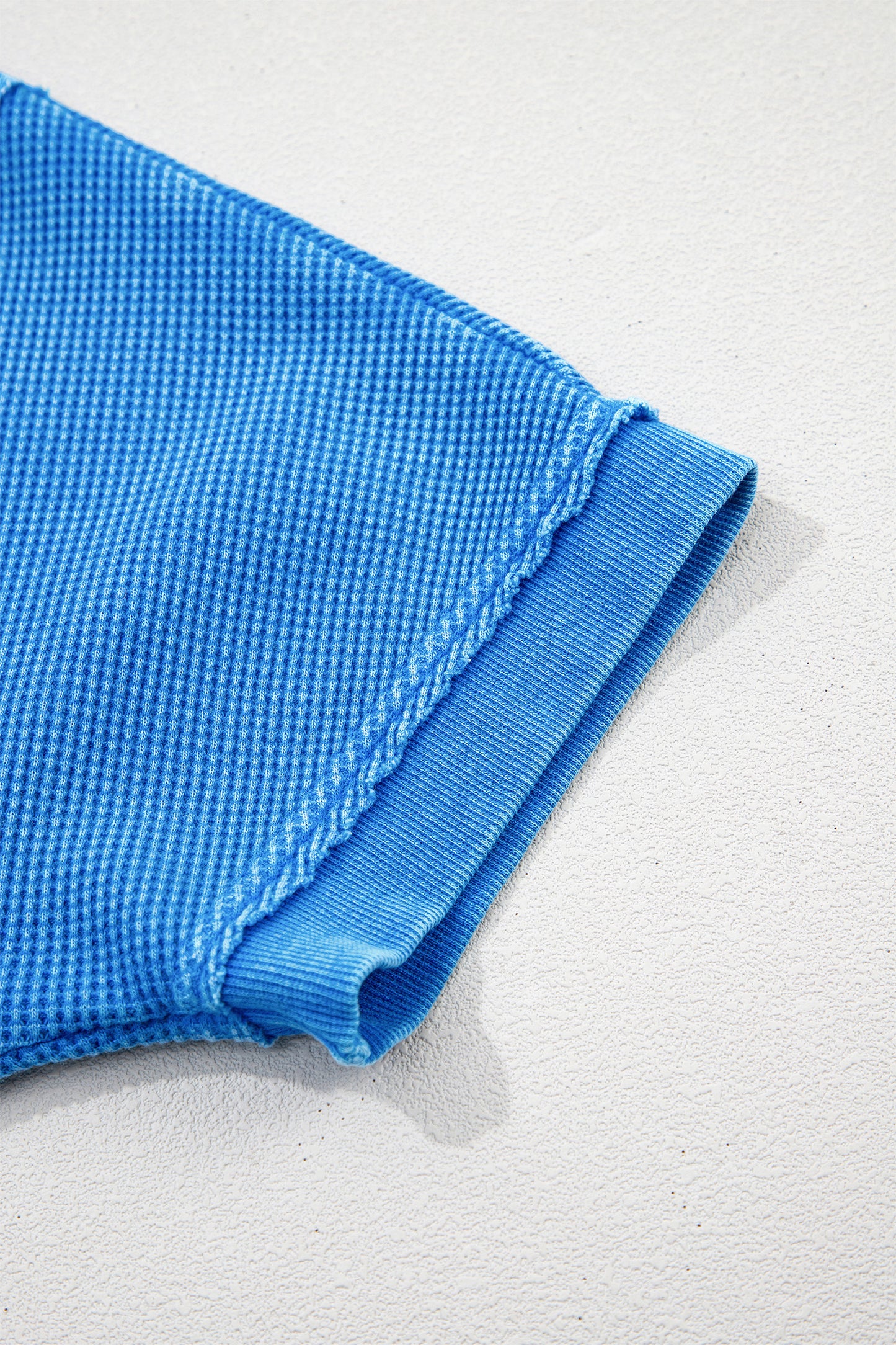 Blue Mineral Wash Star Mesh Patchwork Oversize Tee