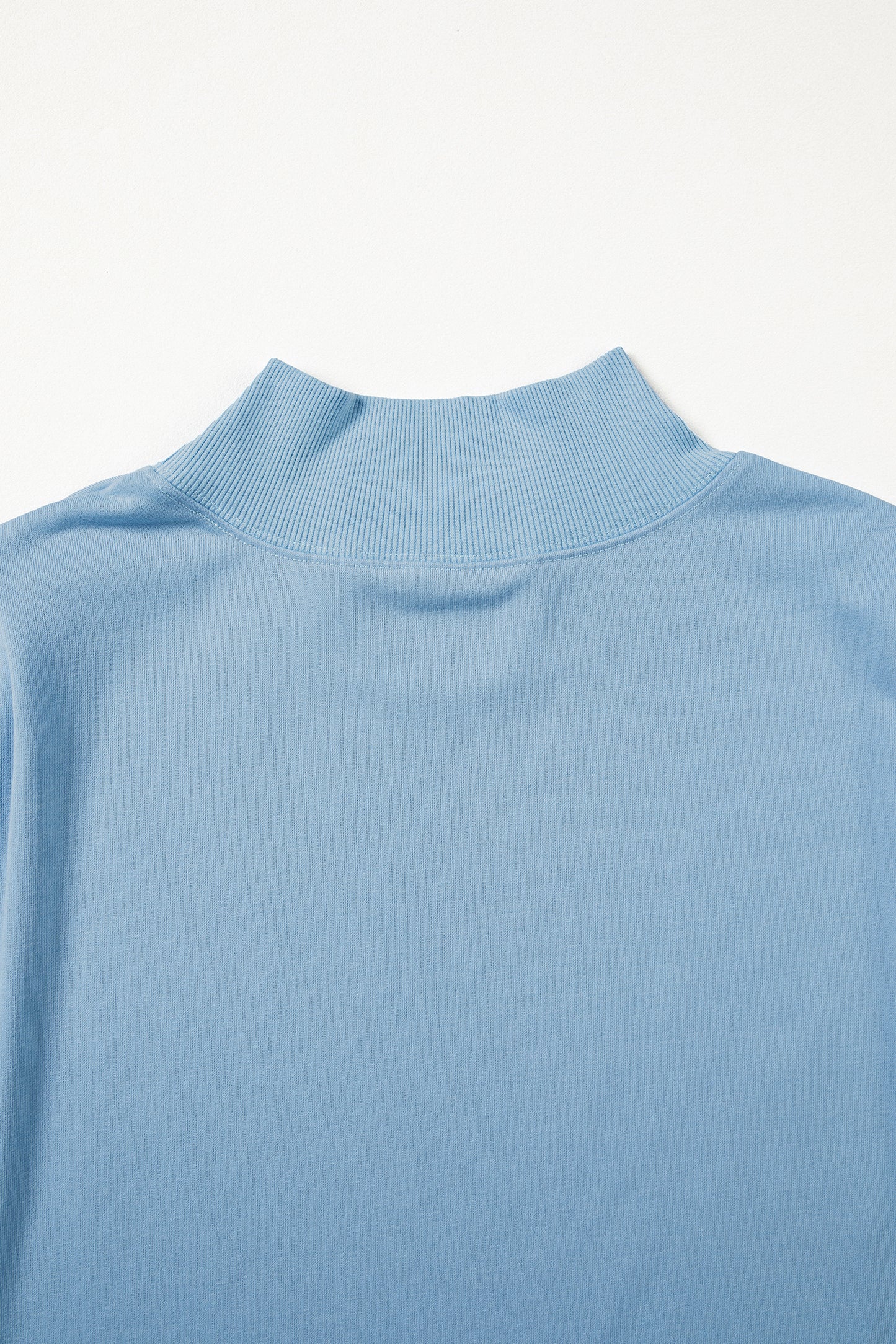 Solid Color High Neck Cap Sleeve Loose Top