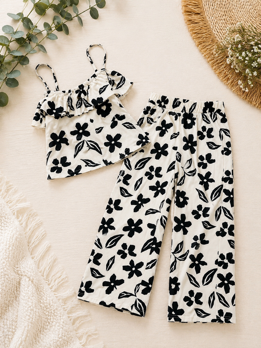 Girls Paisley Lane Brand Floral Two-Piece Set Size 10