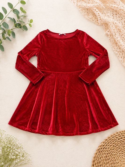 GB Girls Red Velvet Dress