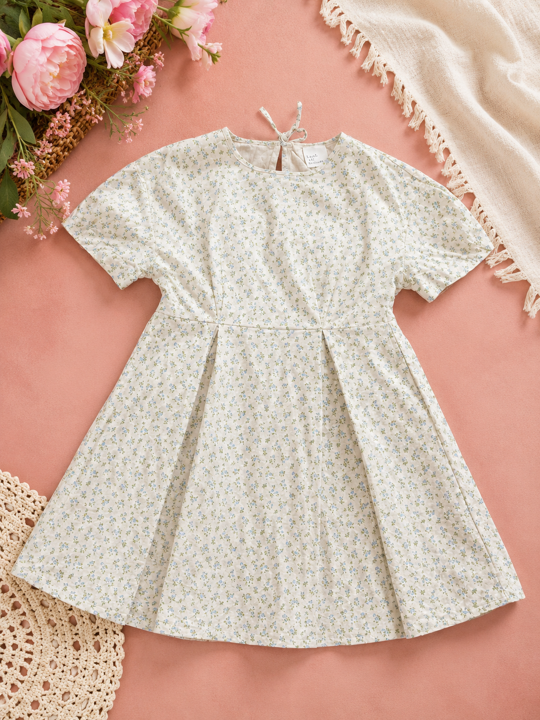 Girls Heart and Arrow Floral Dress