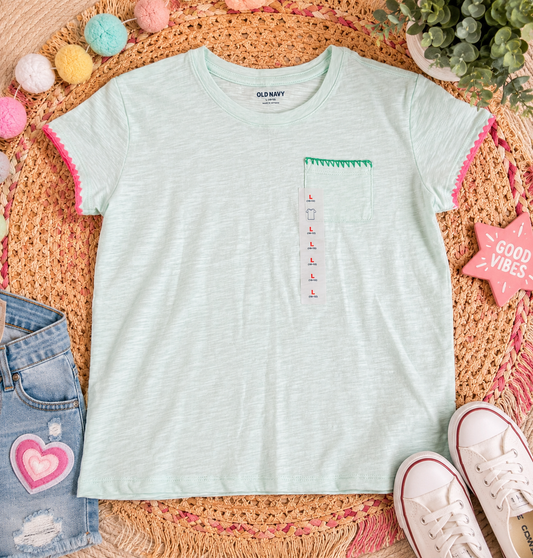 Old Navy Girls Softest Pocket Tee – NWT Size L (10-12)