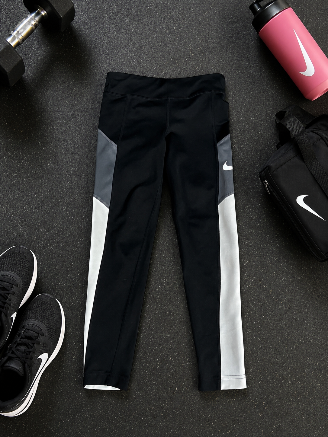 Nike Girls Dri-FIT Colorblock Leggings Size XS