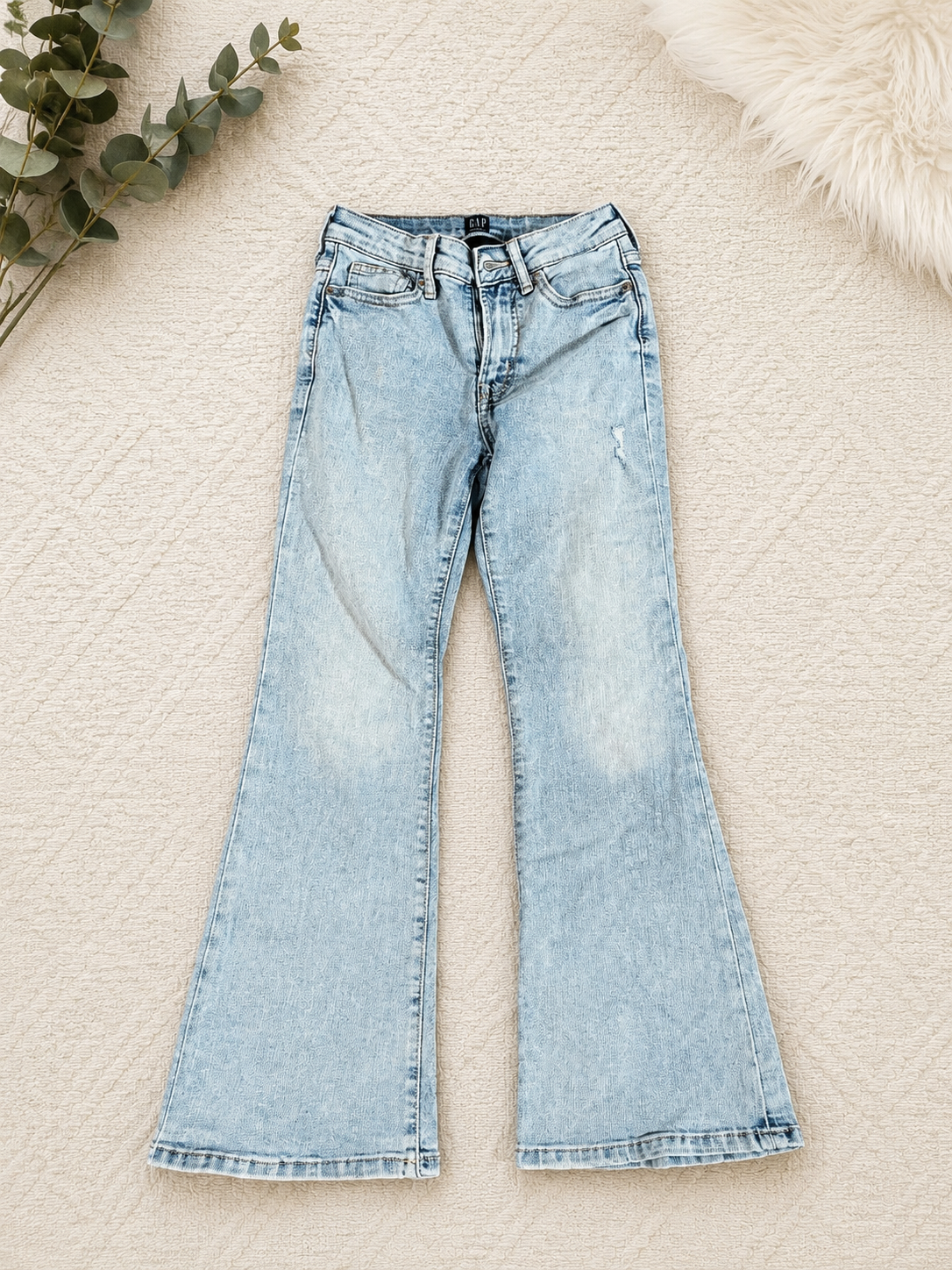 GAP Girls Light Wash Flare Jeans Size 10