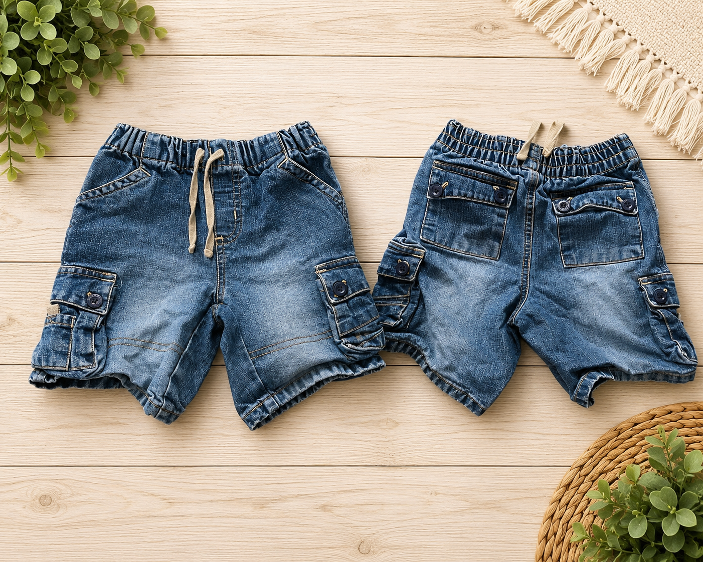 Boys Old Navy Toddler Cargo Denim Shorts Size 3T