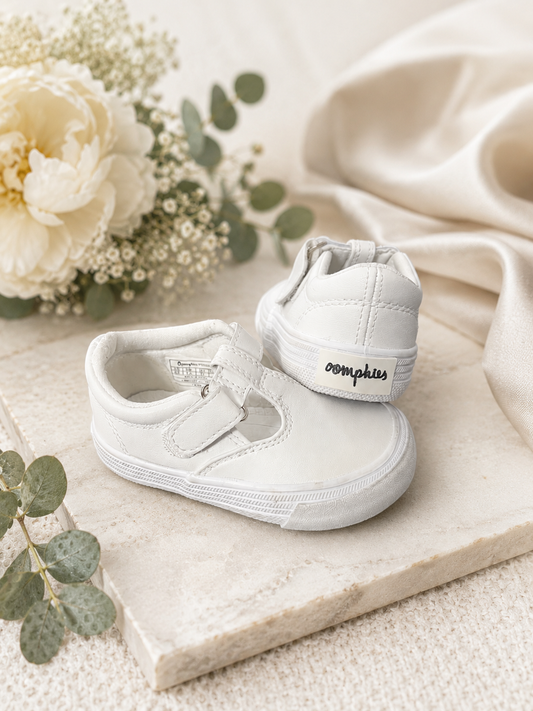 Oomphies White Mary Jane Toddler Shoes
