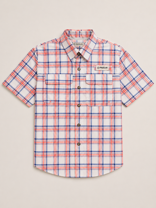 Magellan Outdoors Boys’ short-sleeve fishing shirt NWT Size M