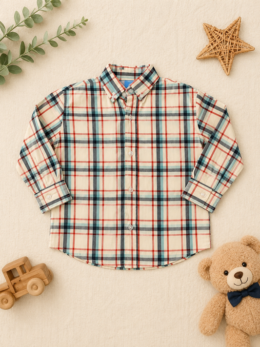 Boys Bella Bliss Plaid Button-Down Shirt Size 7