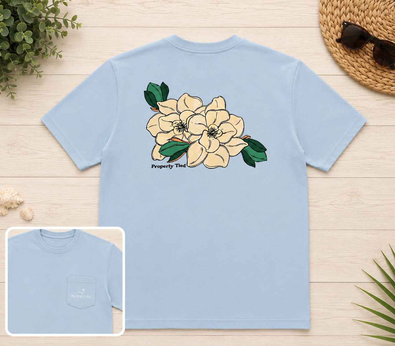 Properly Tied Magnolia Pocket Tee Boys Size YXL (18)