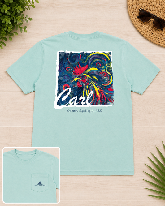 Official “Carl” the Rooster Ocean Springs Tee Boys Size XL