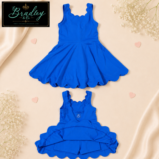 The Bradley Brand Royal Blue Scallop Athletic Dress for Toddlers