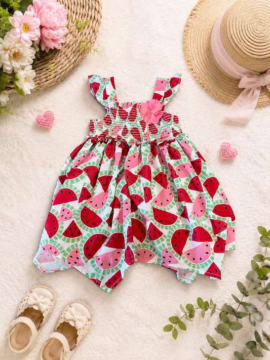 Girls Summer Watermelon Sundress Size 3T