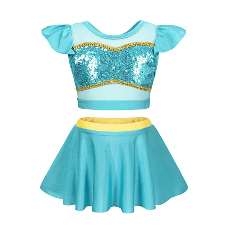 2025 Elsa Princess Bodysuit Swimwear for Baby Girls 2PCS Girls Swimsuit Anna Elsa Swimwear Childrens Bikini Beachwear Clothes