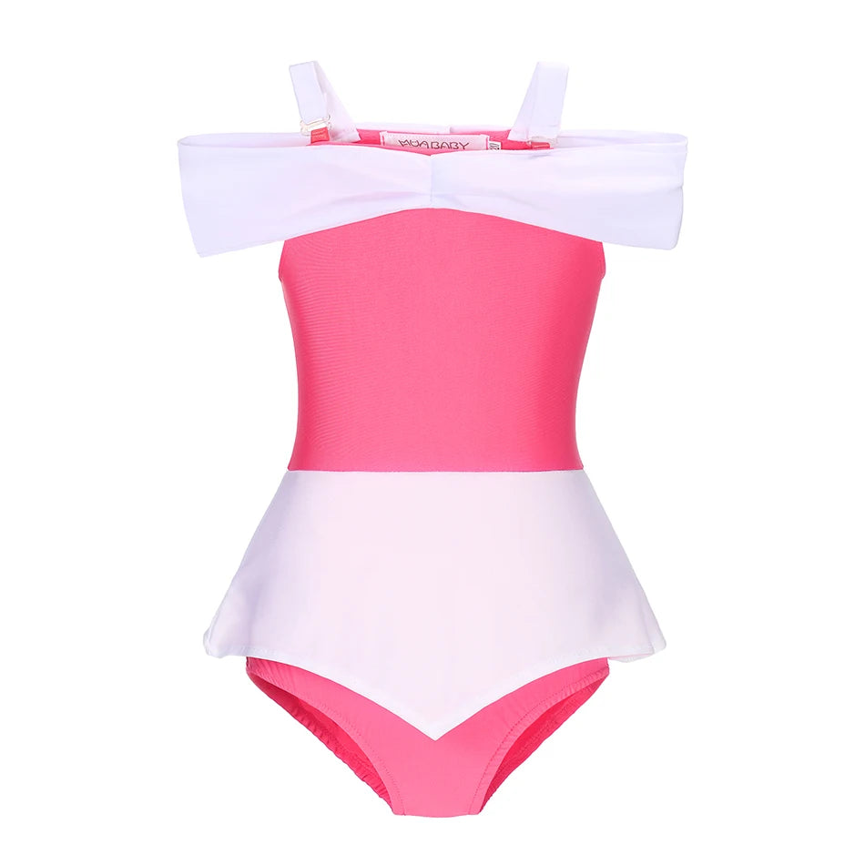 2025 Elsa Princess Bodysuit Swimwear for Baby Girls 2PCS Girls Swimsuit Anna Elsa Swimwear Childrens Bikini Beachwear Clothes