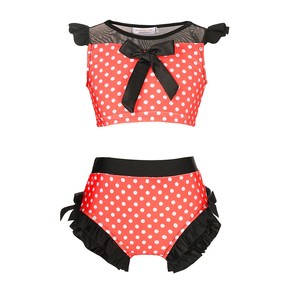 2025 Elsa Princess Bodysuit Swimwear for Baby Girls 2PCS Girls Swimsuit Anna Elsa Swimwear Childrens Bikini Beachwear Clothes
