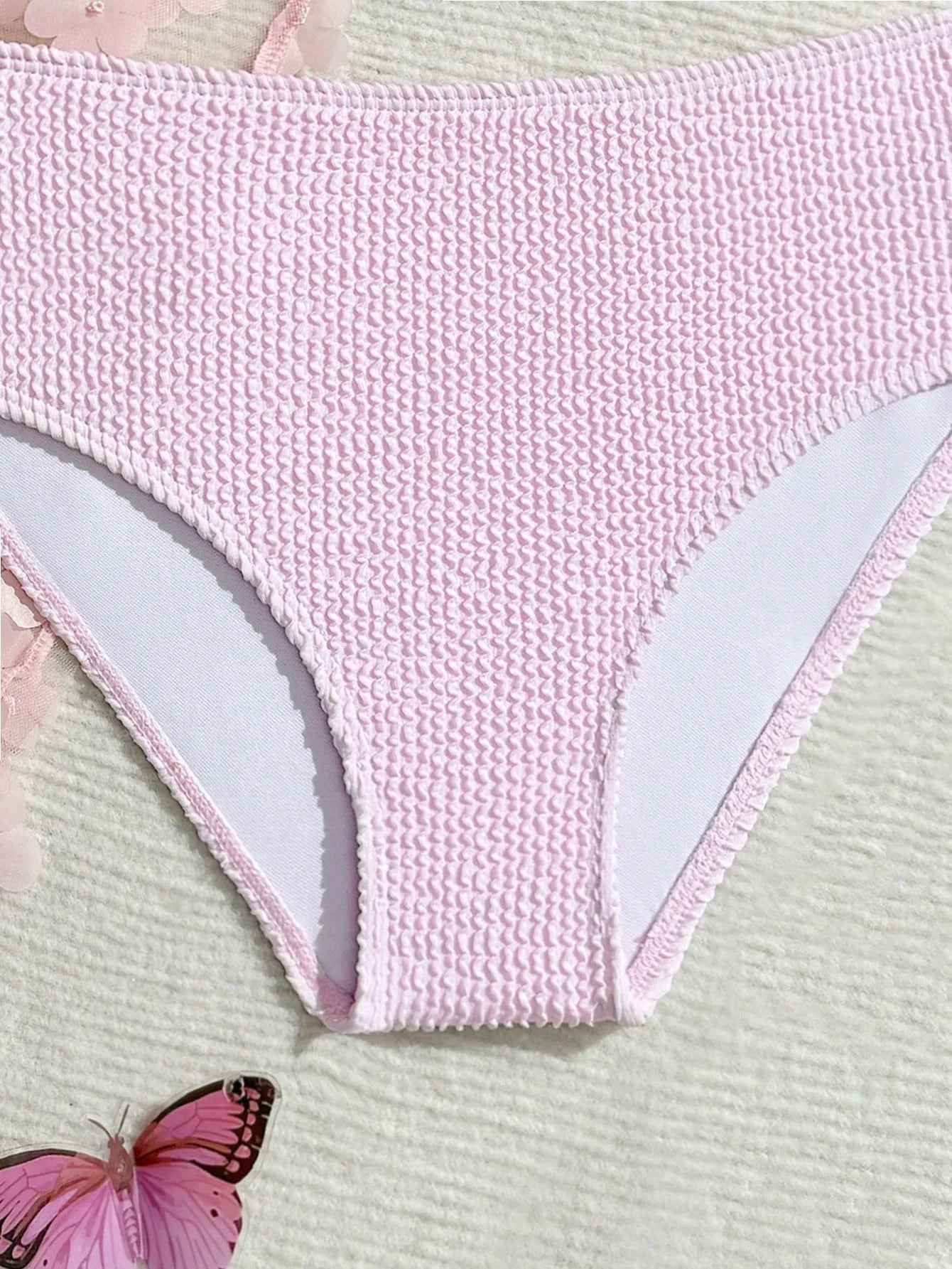 Tween And Teen Girl 3pcs Bikini Sets 3D Floral Mesh Beach Skirt 7-16 Years Kids Girl Swimsuit Cute Casual Big Girl Bathing Suit