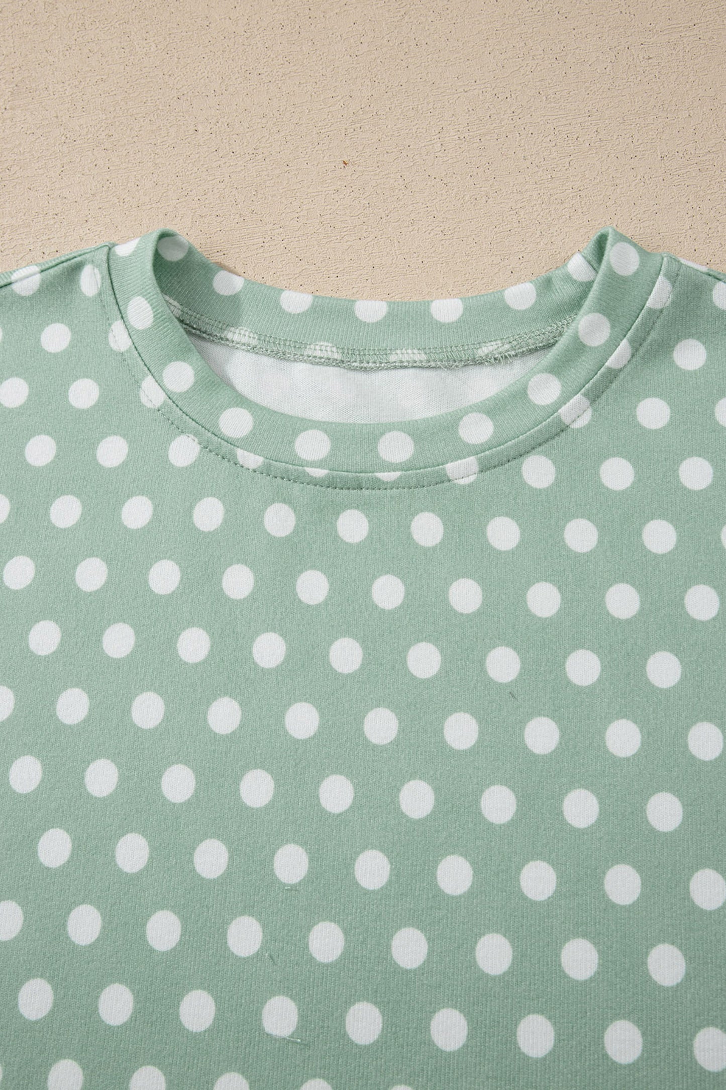 Green Polka Dot Print Short Set