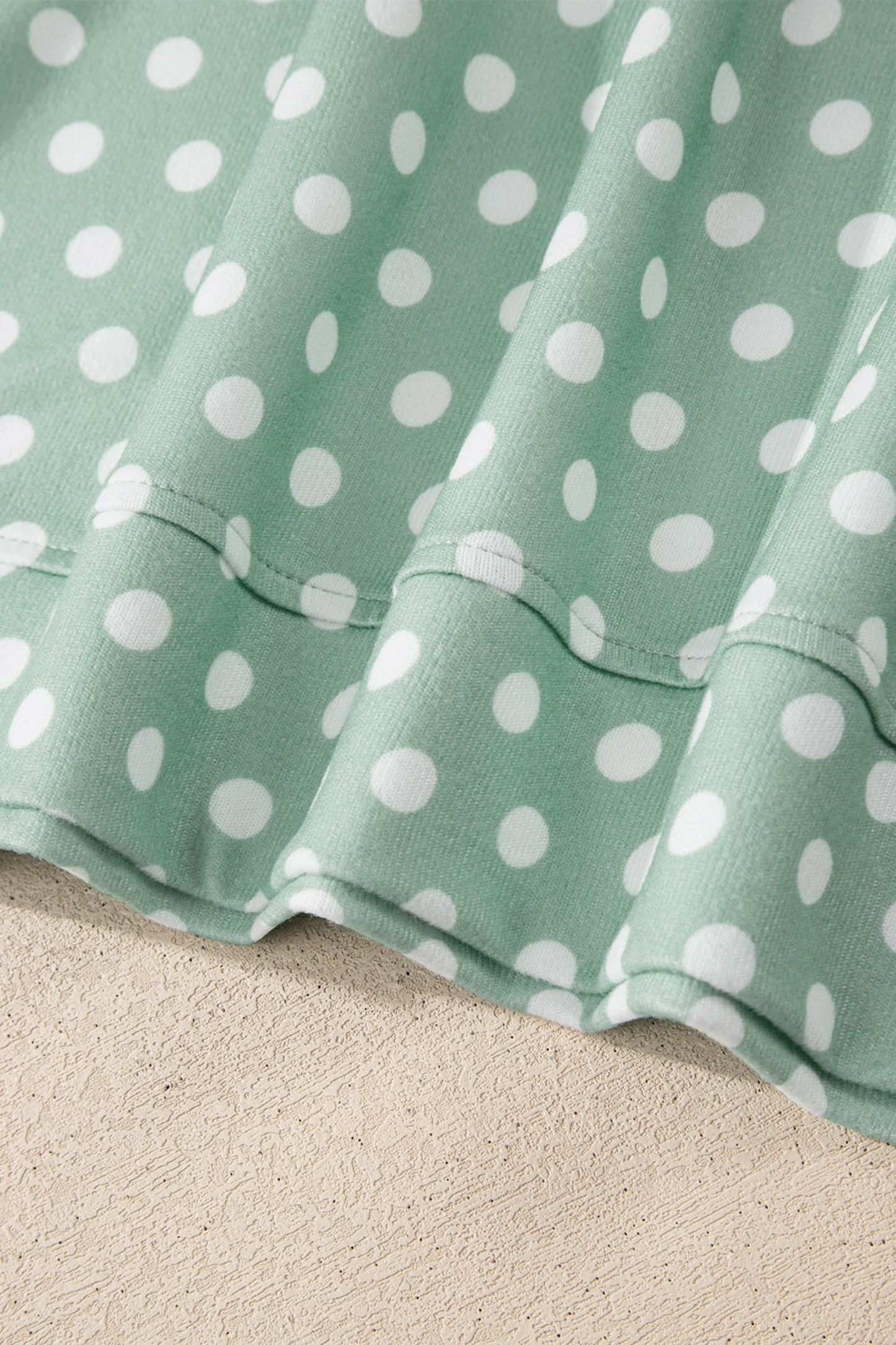Green Polka Dot Print Short Set