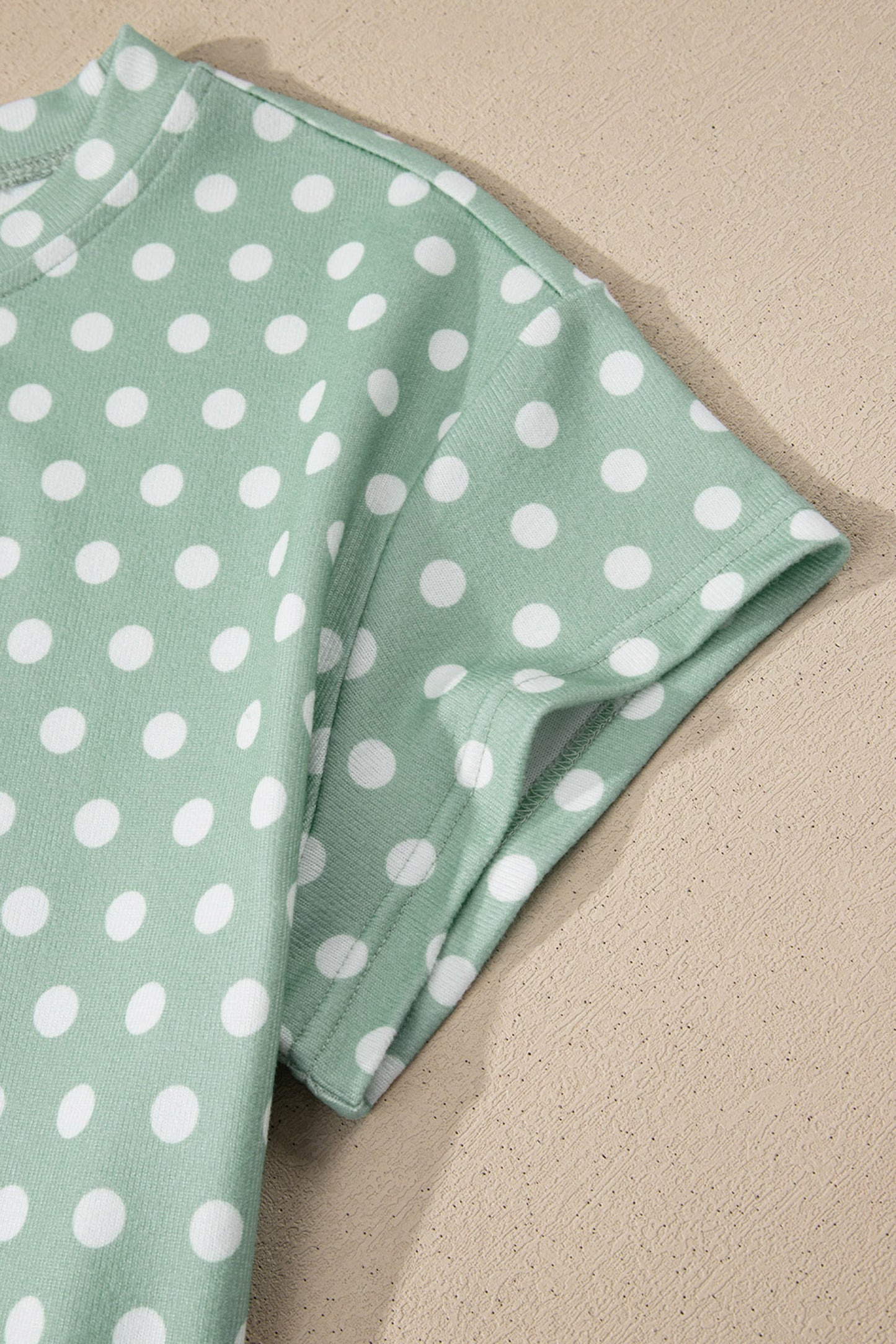 Green Polka Dot Print Short Set