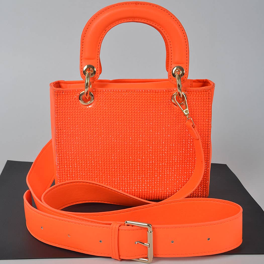 Rhinestone Handle Bag