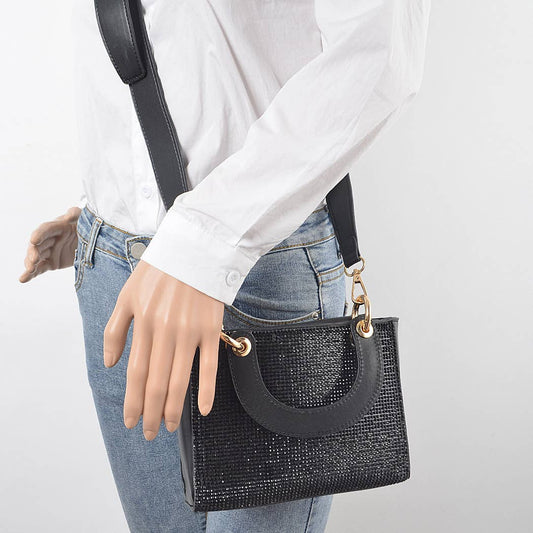 Rhinestone Handle Bag