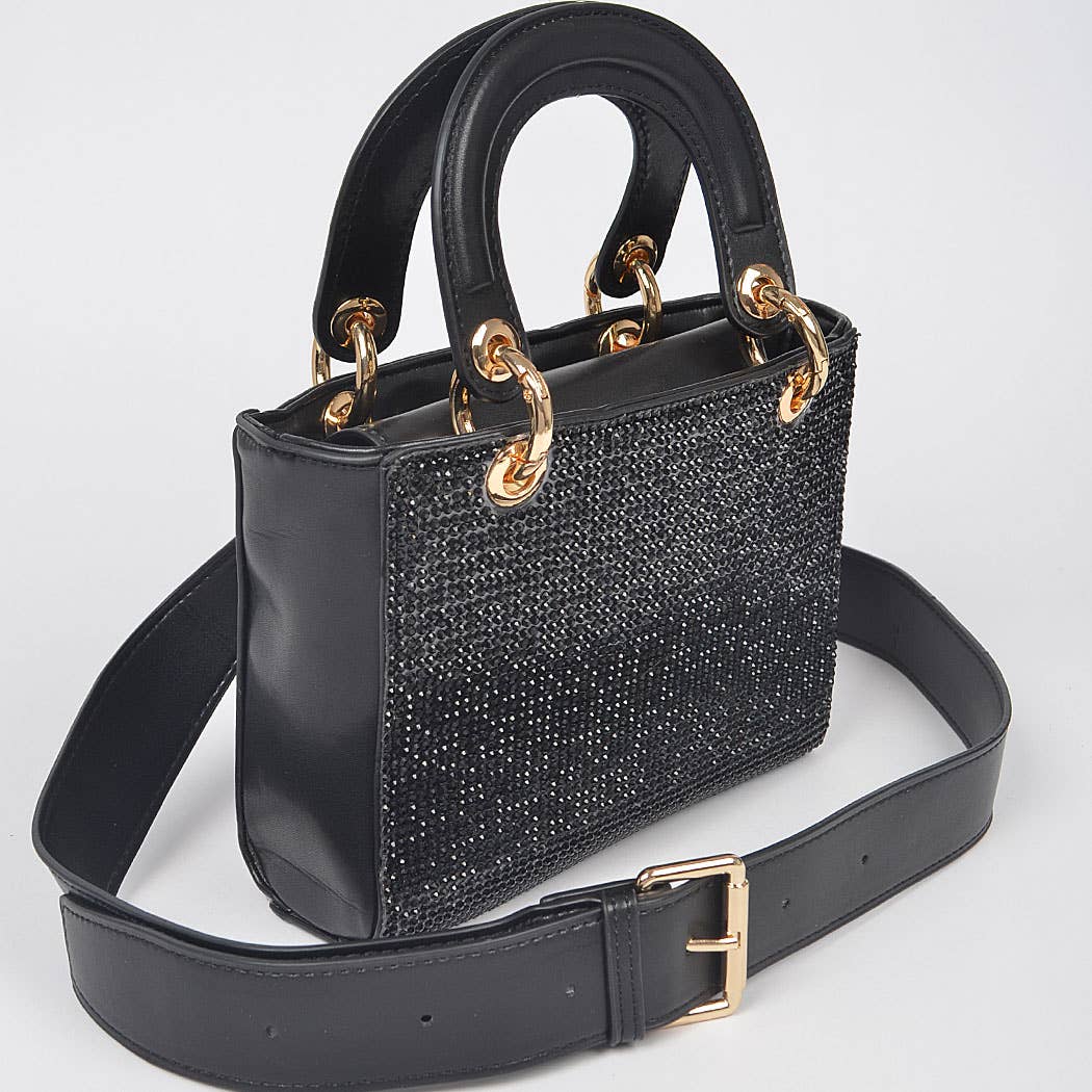 Rhinestone Handle Bag