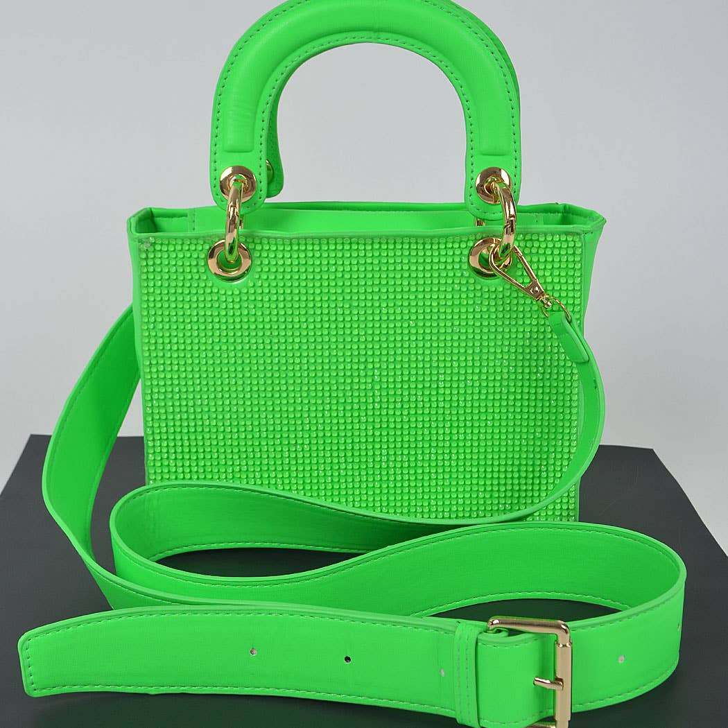 Rhinestone Handle Bag