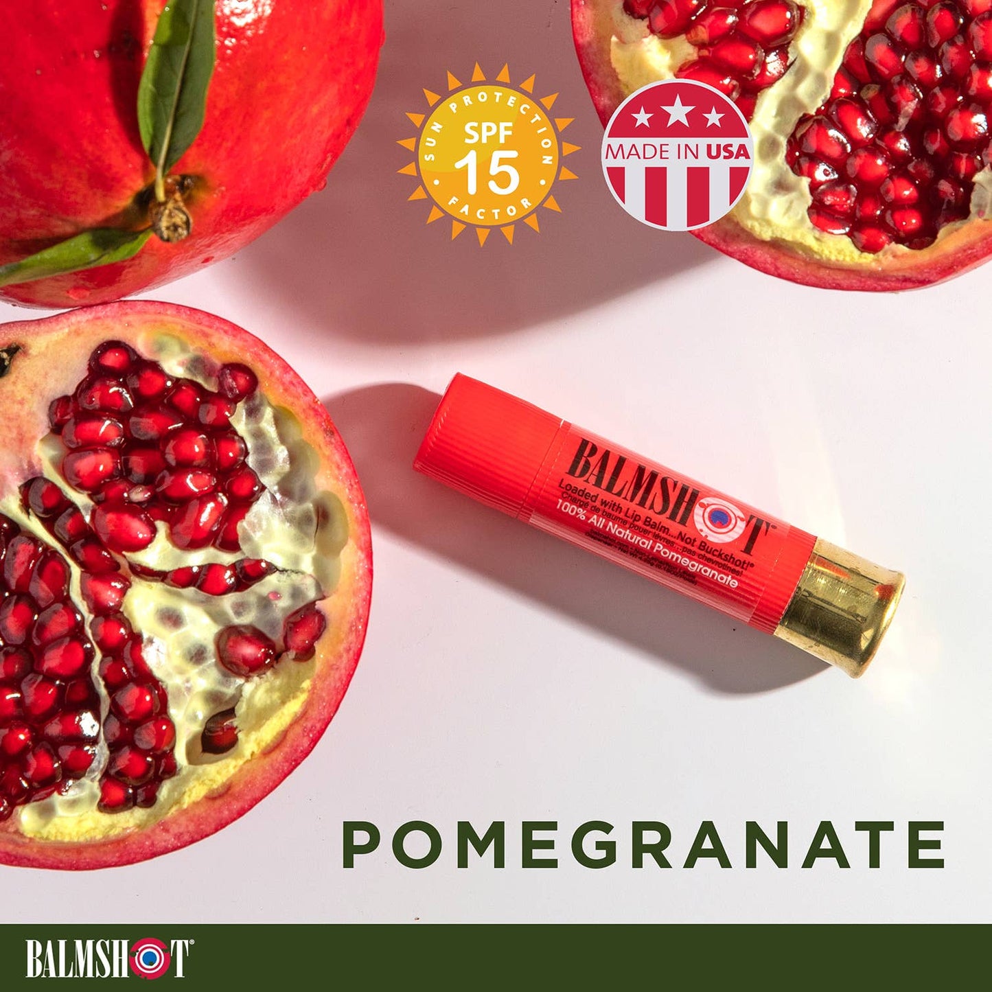 Shotgun Shell Lip Balm | Pomegranate | 100% All-Natural